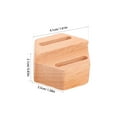 thumbnail image 2 of OULII 2Pcs Wooden Display Stand with Dual Slots Beige Holder for Home, 2 of 7
