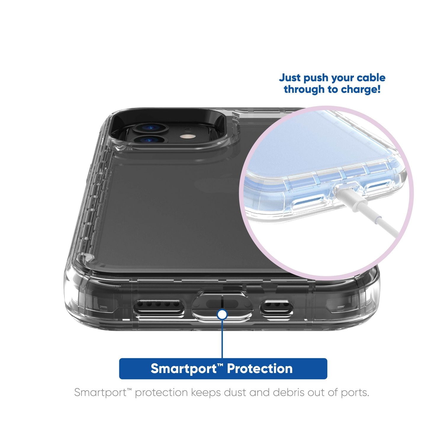 Étui robuste antimicrobien avec avec enveloppe rigide et pince rotative onn. pour iPhone 12 et iPhone 12 Pro