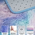thumbnail image 5 of Lalado 8ft x 10ft Shag Area Rug, Soft Fluffy Indoor Tie-Dye Area Rugs for Living Room Bedroom Decor Carpet, Rainbow Purple, 5 of 9