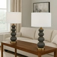 thumbnail image 6 of Lomy 26 Inch Table Lamp Set of 2, Stacked Ball Gray Black, White Shade, 6 of 6
