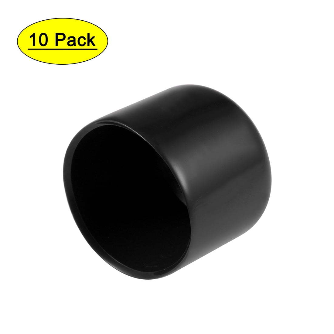 uxcell Screw Thread Protectors 5/8-inch ID Round End Cap Cover Black Flexible Tube Caps Tubing Tip 10pcs