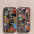 thumbnail image 2 of B-Basquiats Art For iPhone 15 Ultra 14 13 12 11 Mini XS XR X 8 7 Pro Max Plus Frosted Translucent Phone Case, 2 of 5