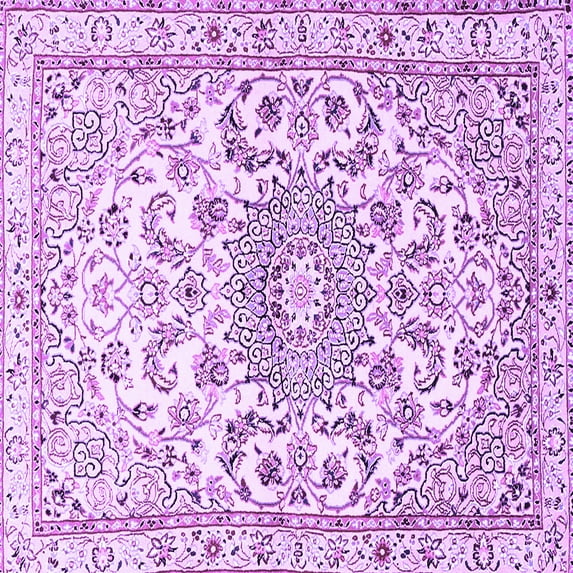 Ahgly Company Indoor Square Persian Purple Traditional Area Rugs, 8' Square