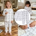 thumbnail image 5 of WOYY DIY Hand Painted Pajamas for Girls Boys Long Sleeve Sleepwear Pants Set, Sizes 2-10, 5 of 8