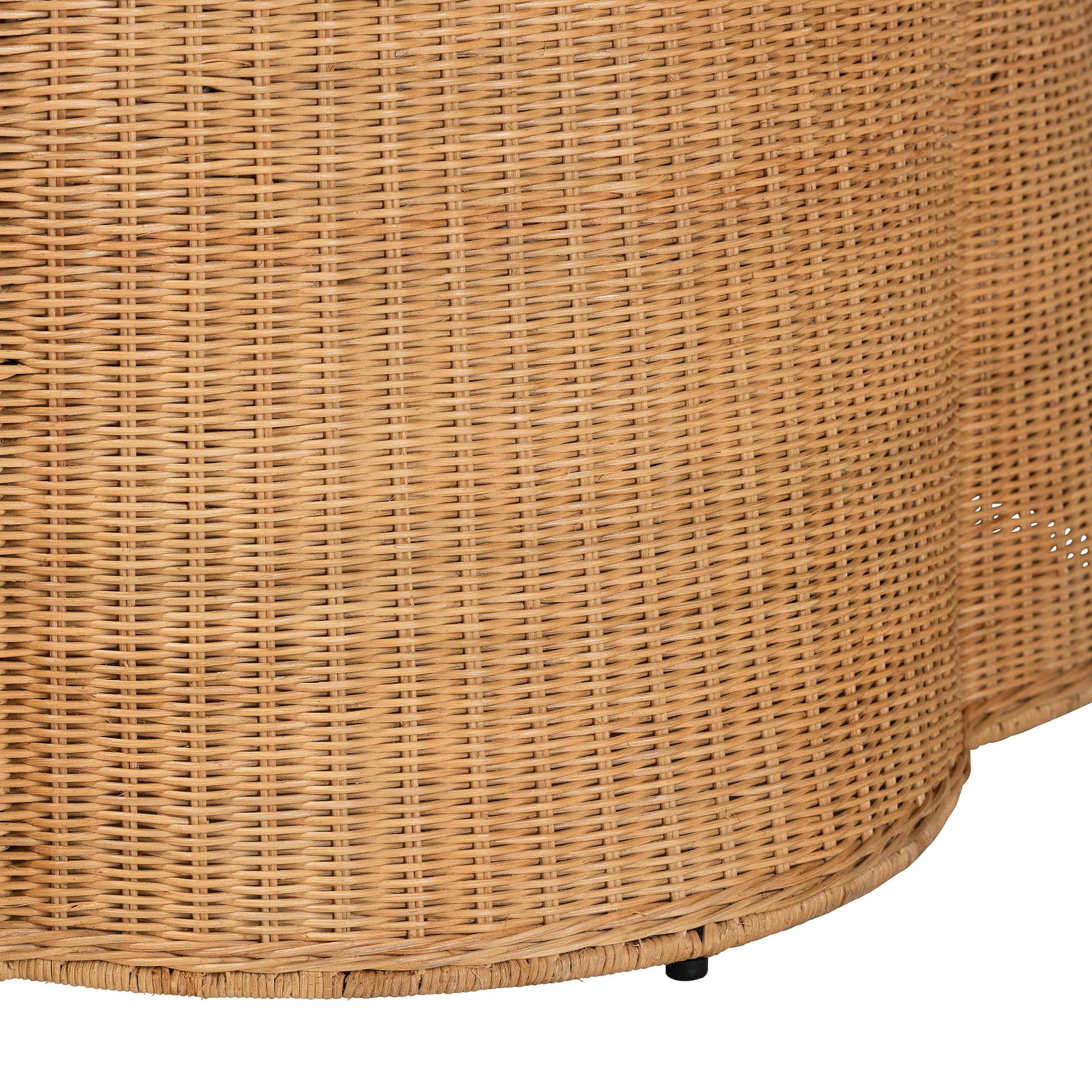 bali & pari Palm Boho Coffee Table, Natural Rattan, Honey