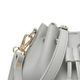 thumbnail image 3 of kurtrusly Stylish Bucket Shoulder Bag Drawstring Purse Handbag for Small Shopping Red Gray 22x11x19CM 1Set, 3 of 4