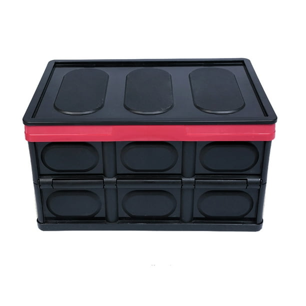 30L Car Collapsible Plastic Storage Box Stackable Folding Utility