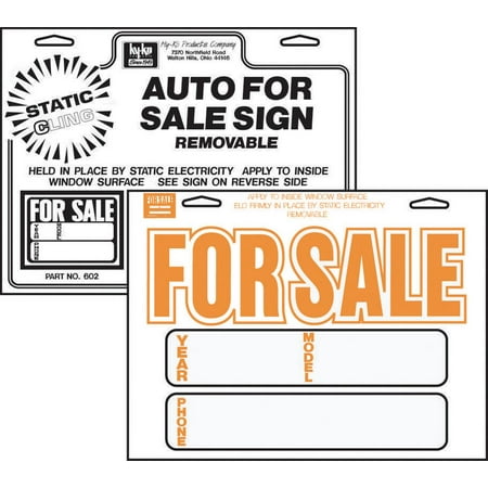 SIGN STATIC AUTO FOR SALE 8X12