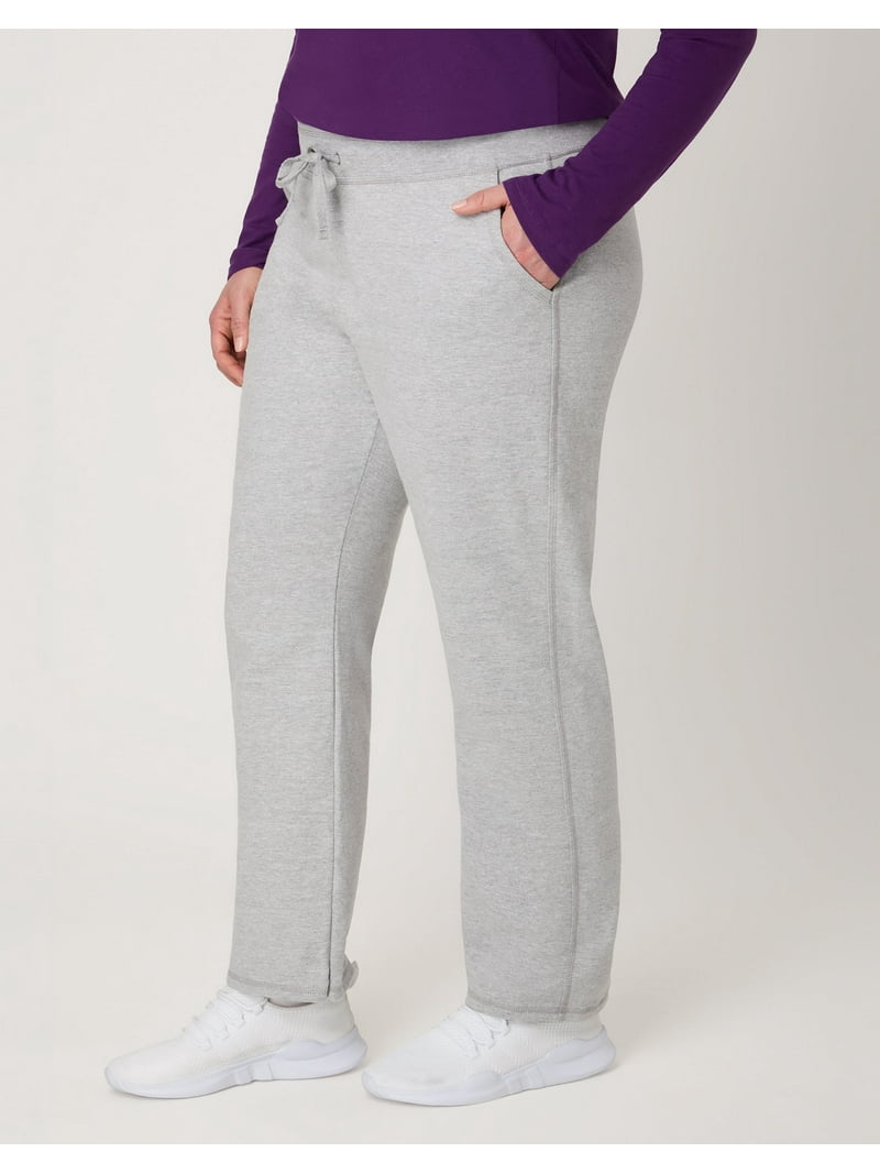 Hanes Women's Light Steel French Terry Relax-Fit Pants - 31