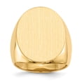 thumbnail image 1 of Solid 14k Yellow Gold Men's Engravable Signet Ring (26mm) - Size 8, 1 of 5