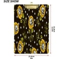 thumbnail image 2 of FMSHPON Sunflowers Skulls Clipboard Hardboard Wood Nursing Clip Board and Pull for Standard A4 Letter 13x9 inches, 2 of 7