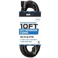 thumbnail image 1 of 10 Ft Outdoor Extension Cord - 16/3 Durable Black Cable 10 Foot, 1 of 2