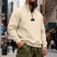 thumbnail image 5 of Men'S Quarter Zip Mock Neck Pullover Sweater Casual Long Sleeve Slim Fit Comfy Sweatshirts Big And Tall Lightweight, 5 of 8