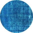 thumbnail image 1 of Ahgly Company Indoor Round Oriental Light Blue Industrial Area Rugs, 5' Round, 1 of 4