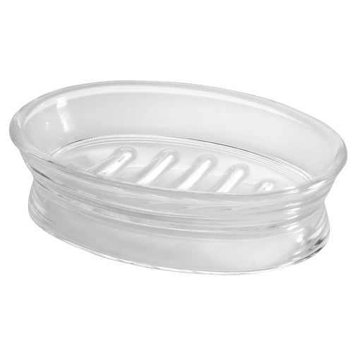 Creative Home Floral Scroll Clear Glass Soap Dish .