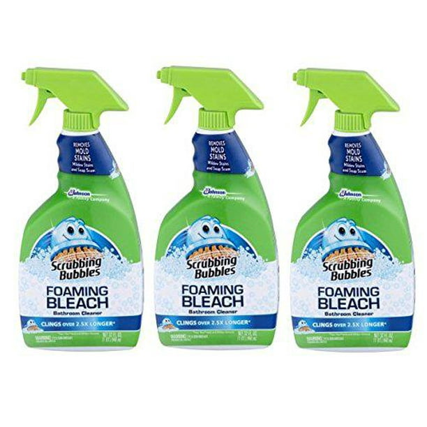 scrubbing bubbles foaming bleach bathroom cleaner, 32.0 fl oz, pack of