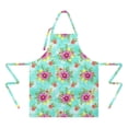 thumbnail image 2 of Pioneer Flower Floral Print Pattern Apron for Women and Men, Cotton Linen Waterproof with Pockets, Adjustable, 33x27 Inch for Kitchen, Gardening, BBQ, Salon, 2 of 6