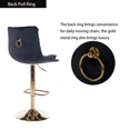 thumbnail image 5 of 25-33 Inch Velvet Bar Stools, Counter Height Adjustable Swivel Barstools High Bar Chairs with Back & Gold Metal Base for Pub, Kitchen, Cafe, Stools Chair with Footrest for Home(Black,Set of 8), 5 of 10