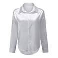 thumbnail image 1 of Yynuda Camisa ligera de satén brillante para mujer, 1 of 5