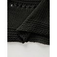 thumbnail image 4 of Top Tejido Calado Negro Con Cuello Barco Y Mangas Cortas, 4 of 30