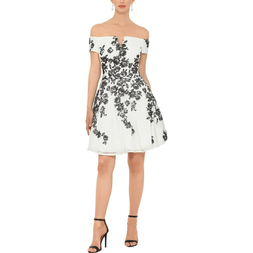 Xscape Xscape Womens Lace Strapless Cocktail Dress