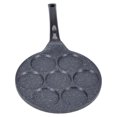 thumbnail image 4 of Pancake Pan, Flat Bottomed Frying Pan Heat Resistant 7 Hole Nonstick With Handle For Induction Cooker For Kitchen Flat,Smiling Face, 4 of 8