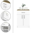 thumbnail image 3 of 2-Piece White Kitchen Set - Interlocking & Pre-Drilled for Easy Assembly - Kitchen Island and Pantry Cabinet Use - Durable High-Quality Wood, 3 of 3