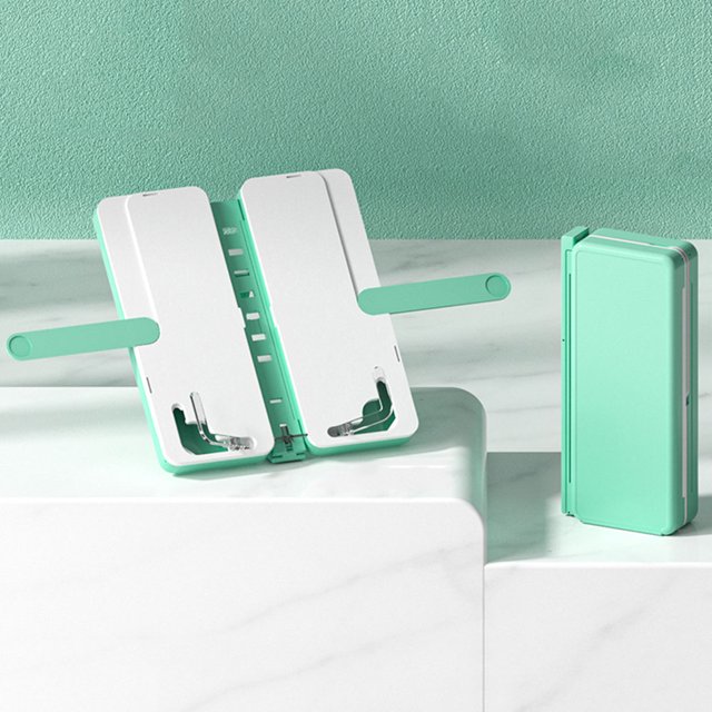 Soporte de lectura plegable, caja de lápices ajustable para estudiantes para el hogar (verde) Likrtyny Para estrenar