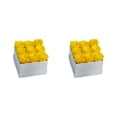 thumbnail image 2 of Moyic Caja de rosas preservadas Flor eterna Material inmortal Colorido para aniversario de bodas Adornos de acción de gracias Blanco Blanco amarillo 9 cabezas 2Conjunto, 2 of 6