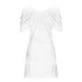 thumbnail image 3 of TAGOLD Summer Womens Plus Size Dress,Women's Sleeveless Solid Suspender Fashion Dress White XXL, 3 of 4