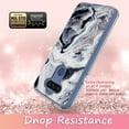 thumbnail image 5 of LG K31 Case, LG K8X/Aristo 5 Plus/Aristo 5/Phoenix 5/Fortune 3/Risio 4/Tribute Monarch Case, Rosebono Glitter Sparkle Black and White Marble Graphic Fashion Skin Cover Shockproof Case for LG K31, 5 of 5