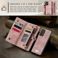 thumbnail image 5 of Feishell Durable 2- In-1 Magnetic Detachable Wallet Case for Samsung Galaxy A53 5G,for Women Men,Premium PU Leather Zipper Pocket Flip Multi Card Slots Purse Phone Case with Wrist Strap,Pink, 5 of 9