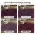 thumbnail image 7 of ODIKA 6'x9' Washable Area Rug Easy Care, Non-Shedding, Pink Purple Gothic Plum Boho Decorative Flower Vinyl Victorian Scroll Motif for Queen Size Bedroom Under Bed Master Suite, 7 of 7