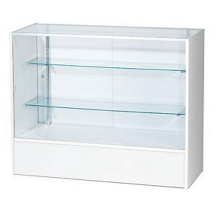 - RETAIL GLASS DISPLAY CASE FULL VISION WHITE 4' SHOWCASE
