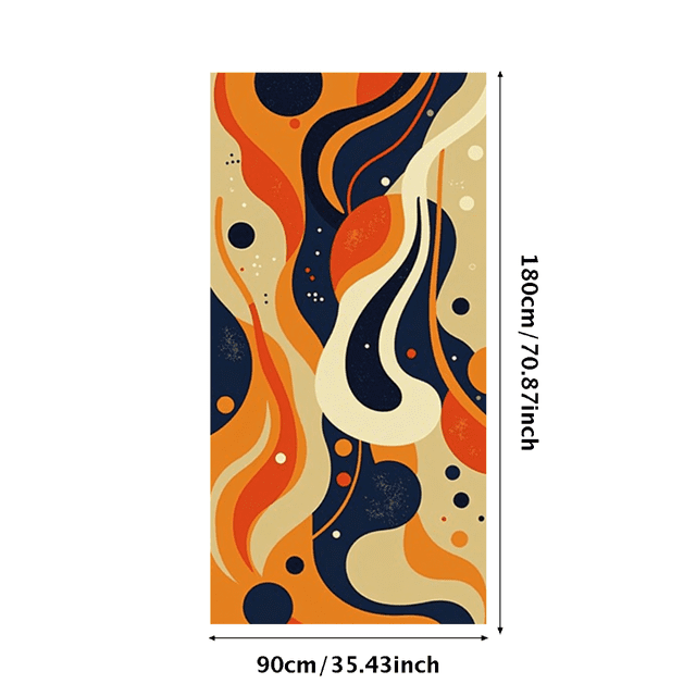 Abstract Patterned Backdrop Banner Decorative with Orange Blue and Beige Elements Party Background for Photo Booth Events Celebrations Decorations