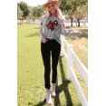 thumbnail image 3 of ABPHQTO Top de mujer con diseño de bloques de colores a rayas de leopardo a cuadros con corazones grises, 3 of 5