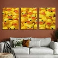 thumbnail image 6 of Shadudu Rubber Ducks Canvas Wall Art Decor Triptych 12x16 inches for Living Room Bedroom Office, Unframed 12"x16"x3pcs, 6 of 6