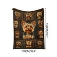 thumbnail image 2 of Ohmyroo Yorkshire Terrier Themed Plush Flannel Blanket, Lightweight Yet Warm Cover for Lounging or as a Decorative Accent, 2 of 3