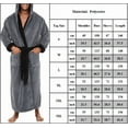 thumbnail image 3 of ZHaobin Hooded Bathrobe Super Soft Fluffy Men'S Hooded Bathrobe with Adjustable Belt Highly Absorbent Solid Color Design (Blue Black,M), 3 of 7