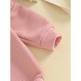 thumbnail image 5 of Bagilaanoe Newborn Easter Clothes Baby Girl Hood Romper Sweatshirt Long Sleeve Bodysuits Letter Print Pullover 3M 6M 12M 18M Infant Casual Tee Tops, 5 of 8