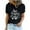 Black, variant on Patlollav Women Tees Under $10, Women's Round Neck Tops Printed T-Shirt Comfortable Short Sleeve Blouses for Easter