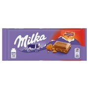 Milka & Daim, Alpine Milk Chocolate with Crunchy Daim Caramel pieces 100g (Pack of 10)