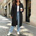 thumbnail image 4 of FDGIU Women Plus Size Full Zip Long Hooded Jacket, Long Sleeve Casual Maxi Outerwear, Loose Oversized Sweatshirt Coat for Fall Winter, 4 of 8