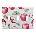 thumbnail image 2 of Dailycode Light Switch Plate Covers 2 Gang Wall Plate Plastics Outlet Covers for Kitchen Home Office Decor Apple and Leaf, 2 of 8