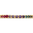 thumbnail image 4 of Sterling Silver 14K Flash-Plated Colorful Cz Eternity Band Ring (Size 6) Made In China qr7174gp-6, 4 of 5