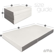 Milliard Tri Folding Memory Foam Mattress with Washable Cover Twin XL (78 x 38 x 6)