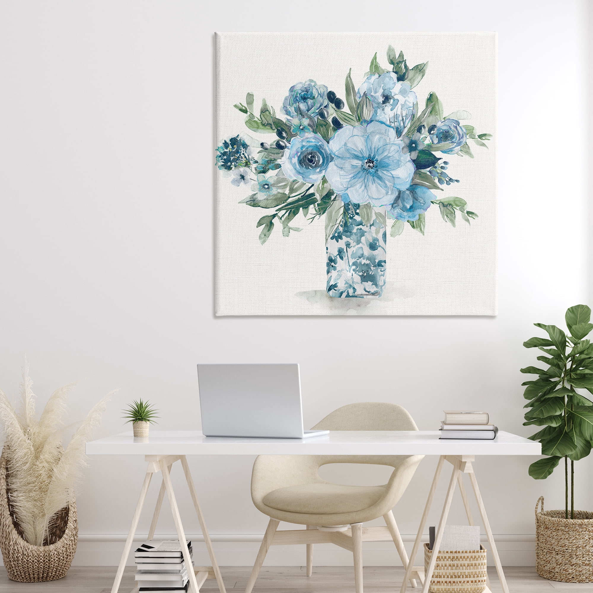 Stupell Industries Pastel Blue Bouquet Foliage Canvas Wall Art, design by Carol Robinson