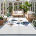 thumbnail image 2 of Area Rugs 5'x7', Navy Blue Floral Carpet Runner Indoor Outdoor Rugs Home Decor Aesthetic, Watercolor Flowers Farmhouse Non Slip Mats Washable Accent Rug for Living Room Bedroom, 2 of 8