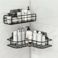 thumbnail image 2 of Estantería de pared flotante para baño, organizador de metal, carrito, cortina de ducha, organizador de cocina, cómoda, 2 of 7