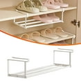 thumbnail image 2 of Gnwei Tension Shelf Expandable Rod Closet System, Hanging Shoe Organizer for Closet, Expandable Rack Organizer Under Cabinet Shelf - for Kitchen, Book or Clothing Storage and Organization, 2 of 9